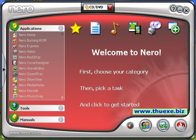 Các loại đĩa CD và DVD.