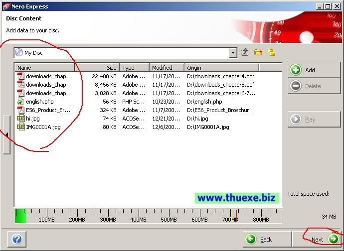 Xem lại danh sách dữ liệu đã thêm.