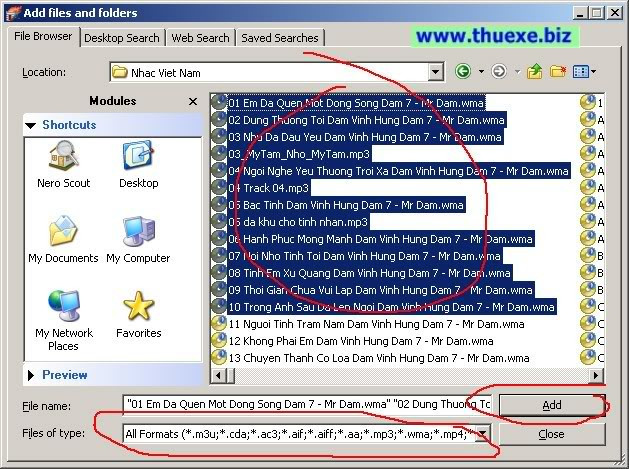 Kiểm tra dung lượng nhạc trên đĩa Audio CD.