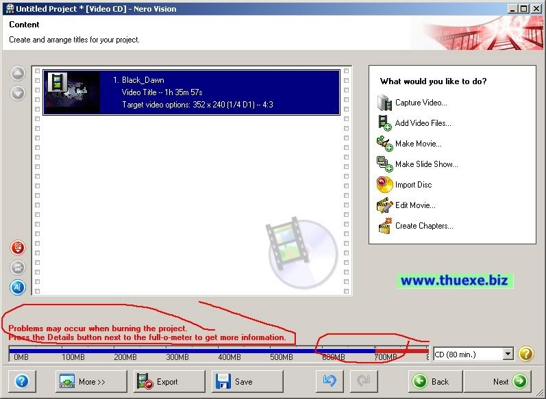 Kiểm tra lỗi và dung lượng video.