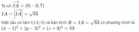 Lời giải minh họa cho dạng bài lập phương trình biết tâm và một điểm đi qua