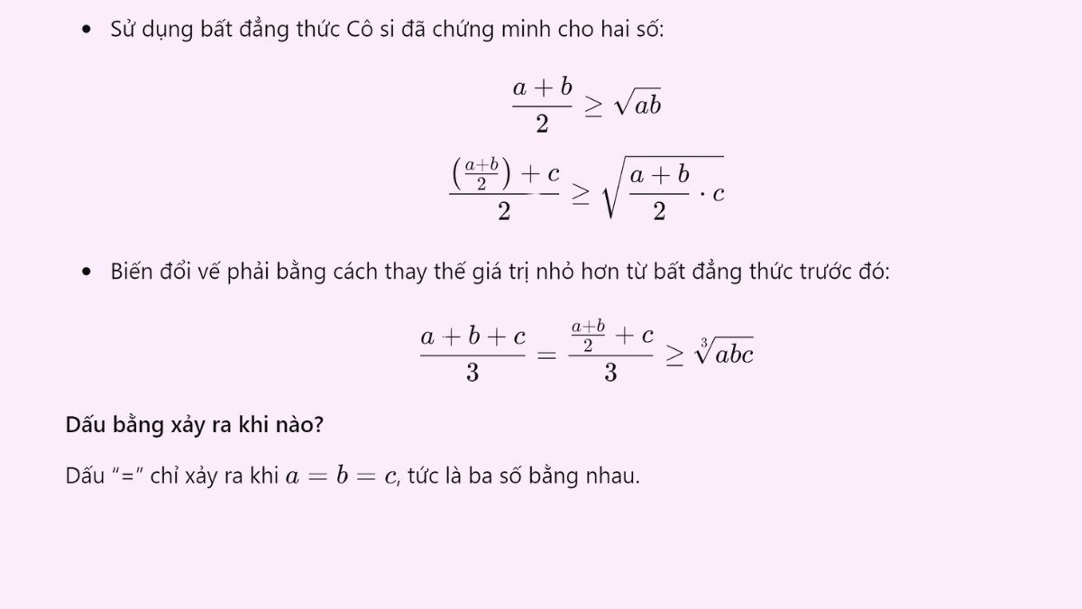 Chứng minh bất đẳng thức Cô si với 3 số thực không âm (Hình minh họa 2)