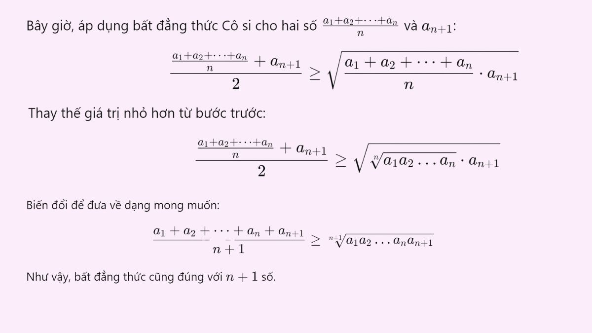 Chứng minh bất đẳng thức Cô si với n số thực không âm (Hình minh họa 2)
