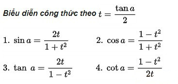 Công thức lượng giác 10 nâng cao (bổ sung)