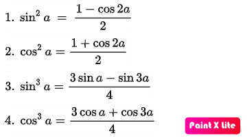 Công thức hạ bậc lượng giác lớp 10