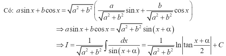 Phương pháp tìm nguyên hàm hàm số lượng giác