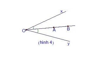 Minh họa cách chứng minh 3 điểm thẳng hàng bằng tính duy nhất tia phân giác