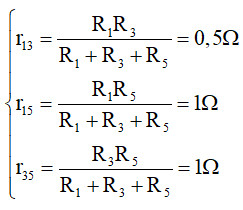 Các giá trị điện trở sao