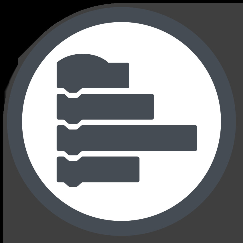 Biểu tượng phác thảo các khối mã cho biết đang Xây dựng và Kiểm tra một dự án.