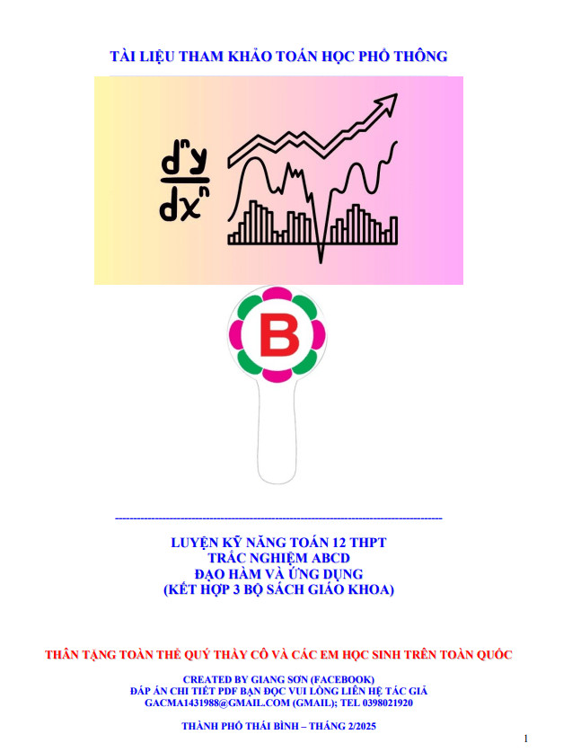 Luyện kỹ năng Toán 11 trắc nghiệm nhiều lựa chọn đạo hàm và ứng dụng