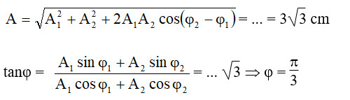 Minh họa tính toán biên độ tổng hợp