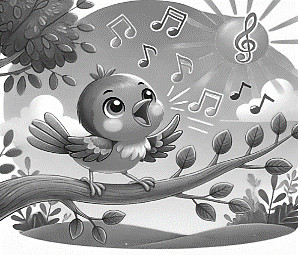 Chú chim sẻ nhỏ bé đang chuyền cành