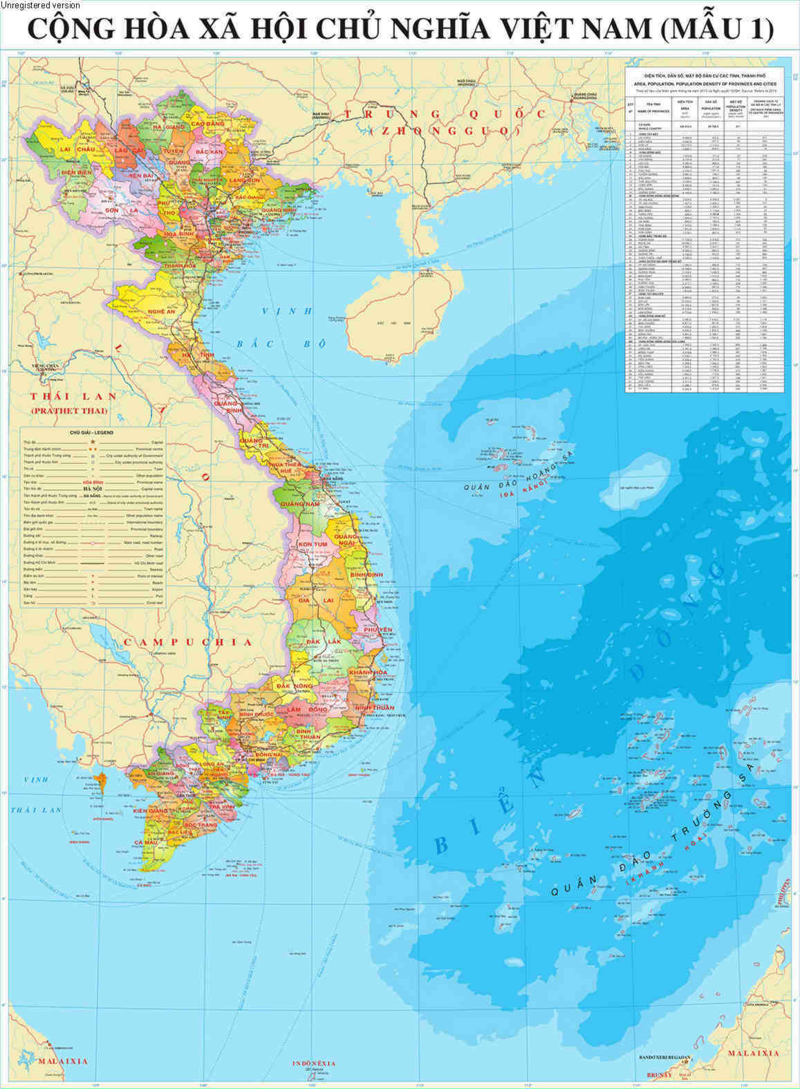 Bản đồ Việt Nam với hình dáng chữ S đặc trưng