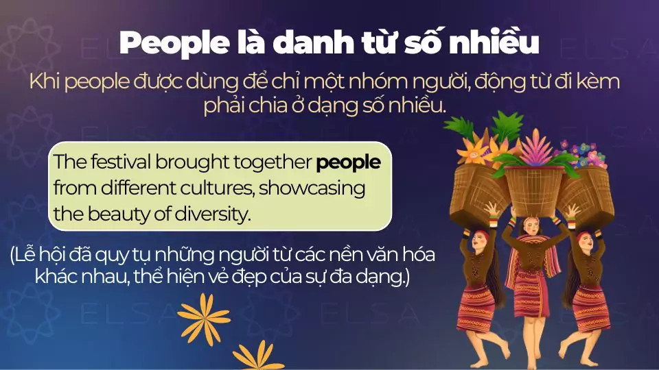 Câu ví dụ people danh từ số nhiều