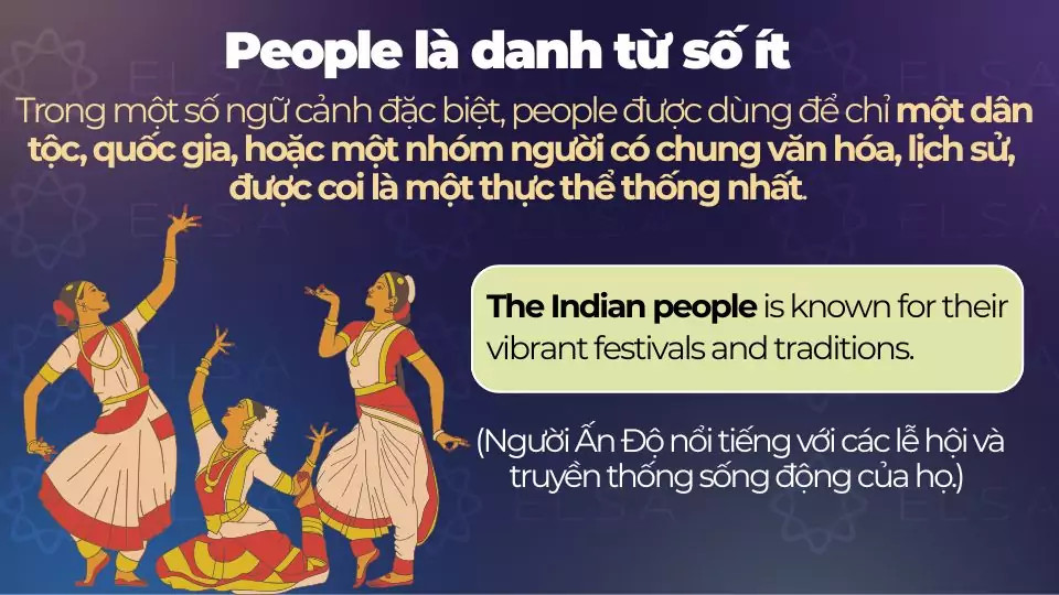 Câu ví dụ people danh từ số ít