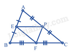 Tam giác PFE với các đường trung bình