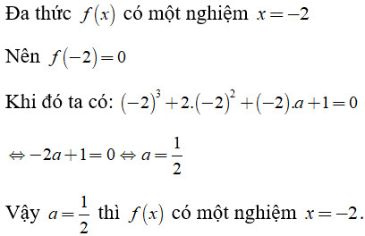 Tìm hệ số a của đa thức