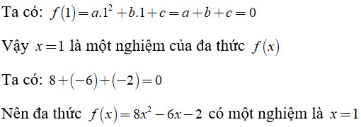 Chứng minh nghiệm của đa thức